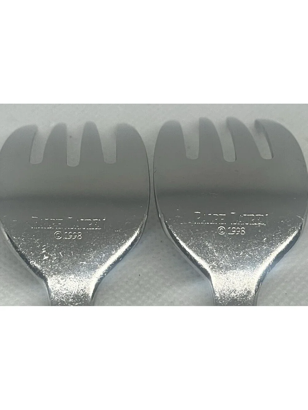 (2) Ralph Lauren 1998 BOATHOUSE Stainless Anchor Salad Fork Lot ~ 6.75”
